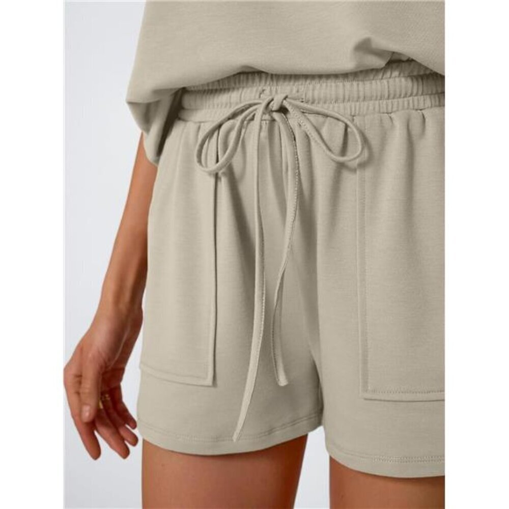 Round Neck Cap Sleeve Top and Shorts Set - Picture 12 of 16